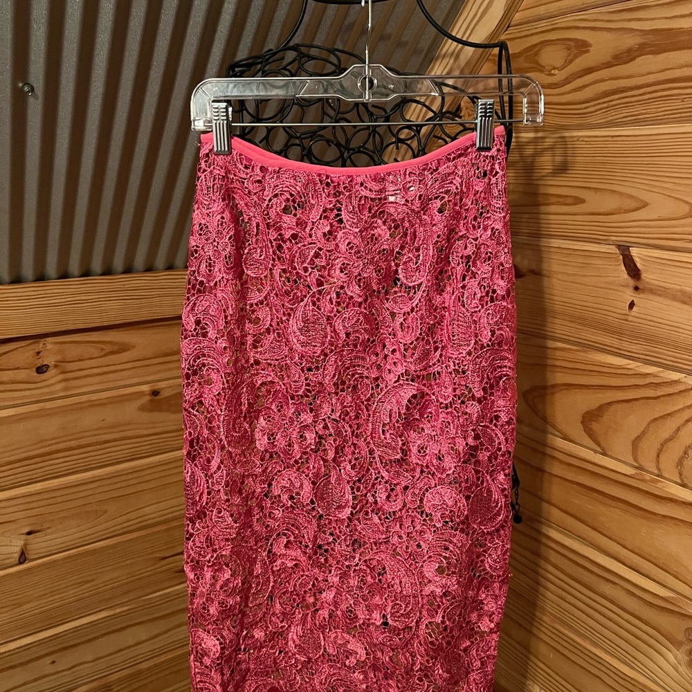Bisou Bisou Pink Lace Skirt